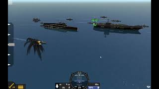 SimplePlanes - blowing up the fleet with artillery from a tank