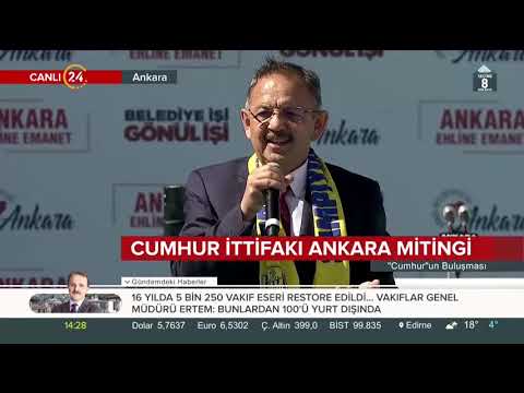 Cumhur İttifakı Ankara adayı Mehmet Özhaseki Ankaralılara hitap etti
