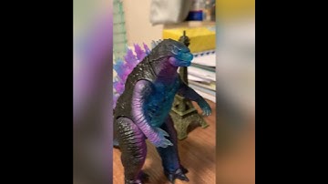Kong block Godzilla’s atomic breath stop motion