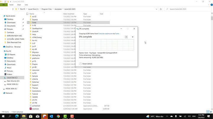Hướng dẫn cài font chữ cho autocad 2023 năm 2024