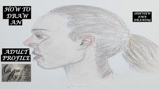 How To Draw An Adult Profile Easy  Sideview Face Drawing Tutorial