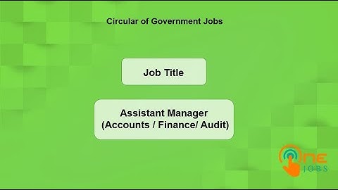 Assistant Manager (Accounts / Finance / Audit)
