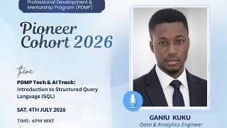 2026 PDMP: Introduction to SQL (Part 1)