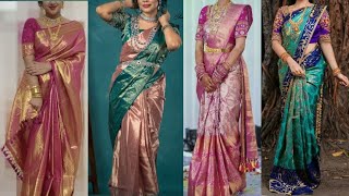 Beautiful Trendy Pattu sarees 2022//Wedding Sarees