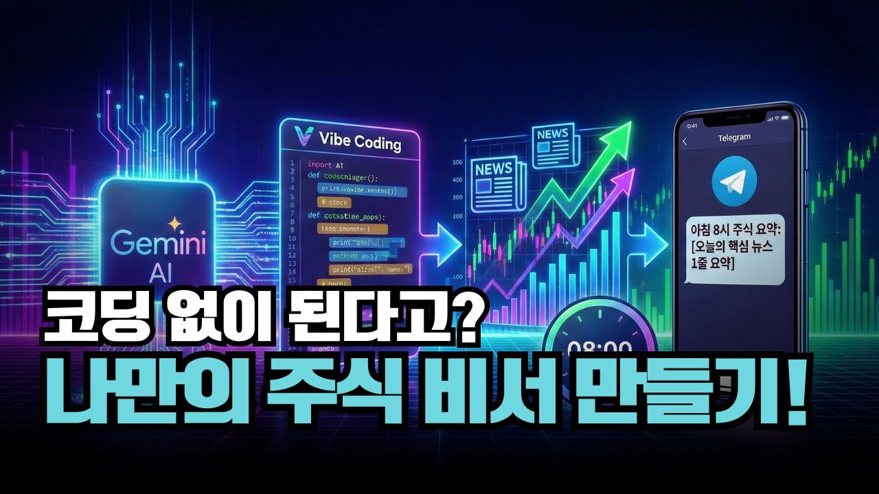 이게 코딩 없이 된다고?｜바이브 코딩으로 주식 시황 3줄 요약 봇 만들기!