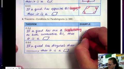6 3 Conditions for Parallelograms