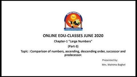 Class 5 Maths , Chapter 1 - Large Numbers