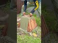Manual embedding process of steel bars into the cement column base