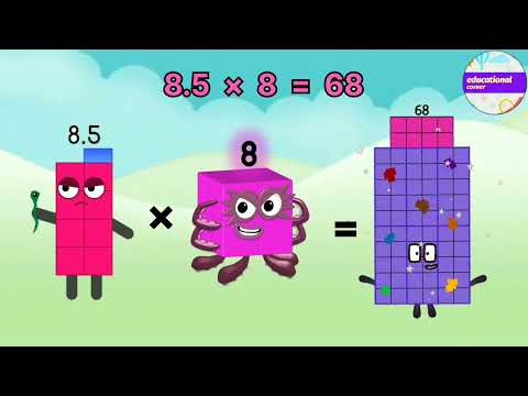 mathblocks 8.5 decimal multiplication | 8.5 times table | learn to count ‎@educationalcorner110