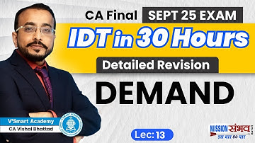 GST 13 | IDT Complete Revision | Demand & Recovery | CA CS CMA Final Sep