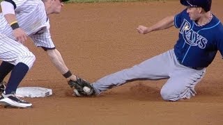 TB@NYY: Murphy nabs Scott trying to swipe second base