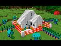 Minecraft NOOB vs PRO battle: ZOMBIE APOCALYPSE ATTACK THE SUPER BASE HOUSE!