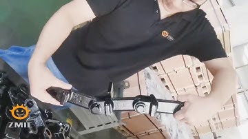 Painted drop forged overhead conveyor chain.