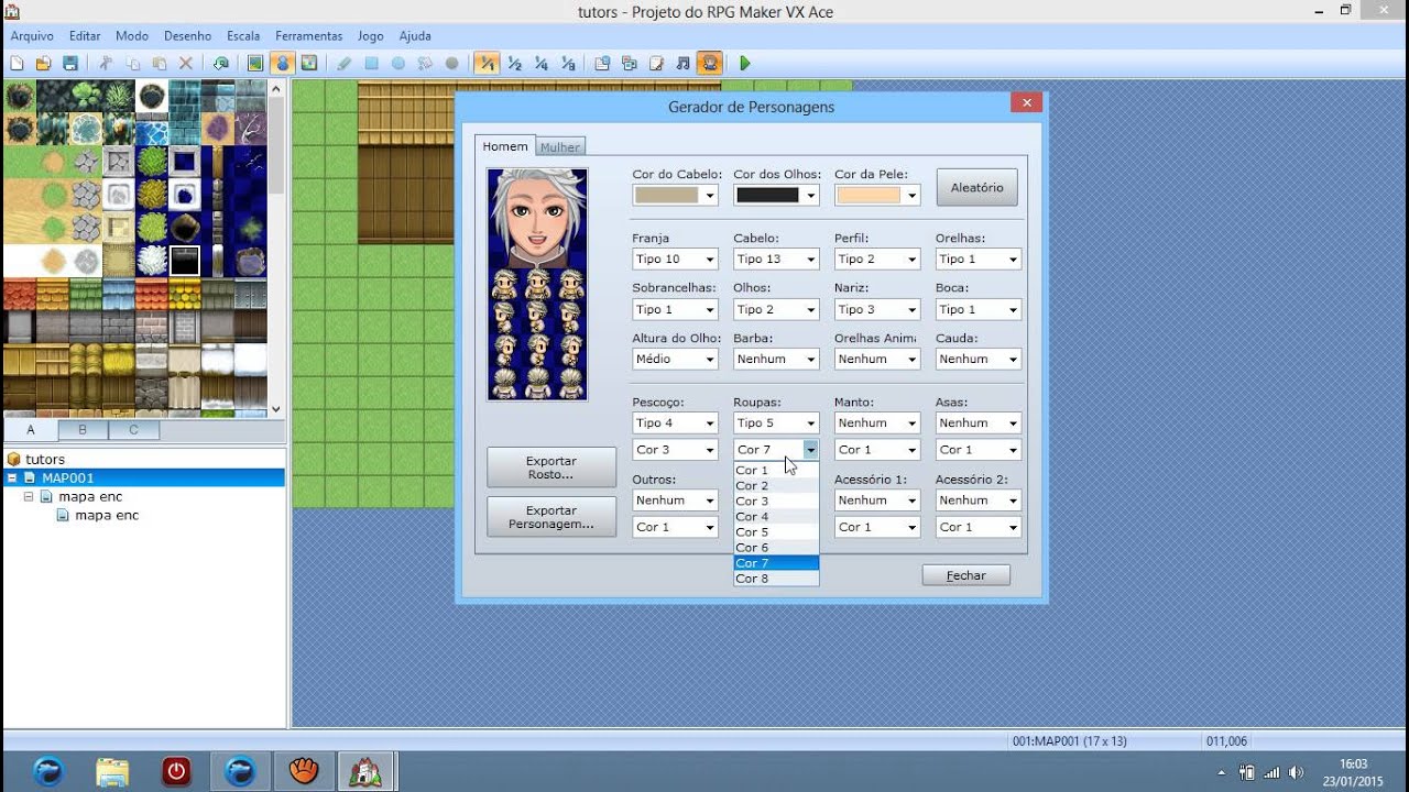 como faser seu personagem no RPG Maker VX ace - YouTube
