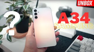 Samsung Galaxy A34 5G Silver Unboxing | First Impressions