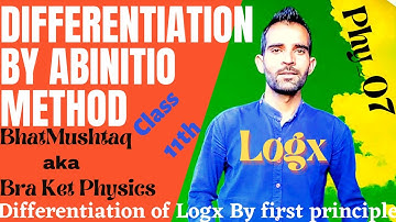 Differentiation of Logx by Abinito Method/First Principle | Class 11th | Mathematical Tools #CBSE