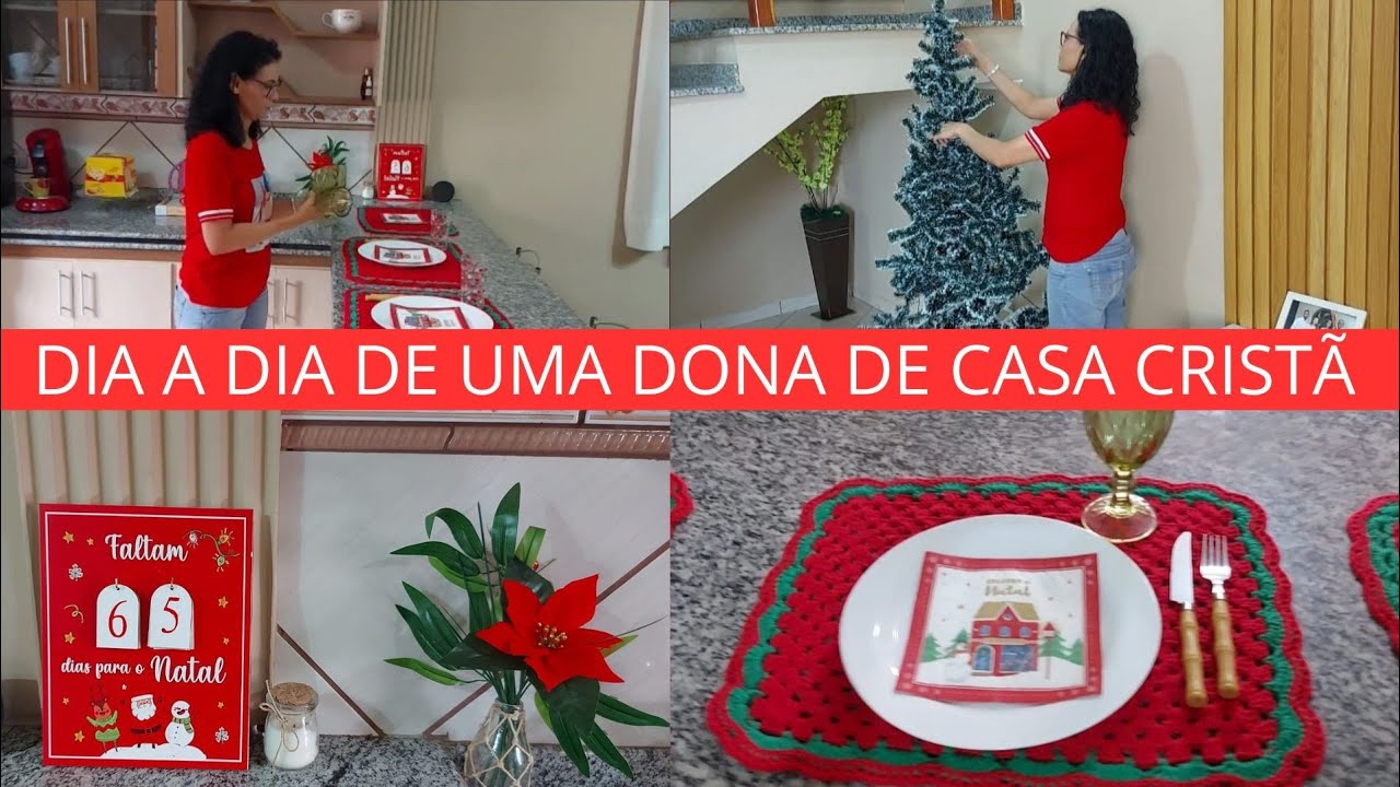 Dona de Casa Cristã Decorando a Casa pro Natal
