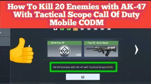 How To Kill 20 Enemies with AK-47 With Tactical Scope Call Of Duty Mobile CODM
