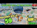 PUBG MOBILE HIGHEST KILL RECORD 59 KILLS | 59 KILLS IN ONE MATCH WORLD RECORD IN PUBG