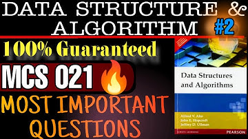 Mcs 021 Most Important Questions 2024🔥 | Data Structure & Algorithm Complete Course