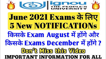 June 2021 Exams 5 New Notifications, Most important information for all Students By TIPS GURU