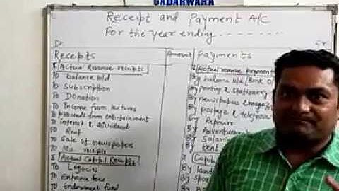 Class 12  NPO -5 Format for Receipts and Payments , Amit Toshniwal Christ Church Convent Gadarwara