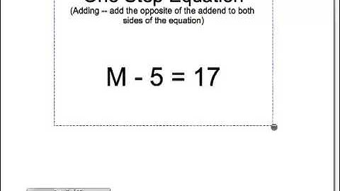 One and Two Step Equations Notes
