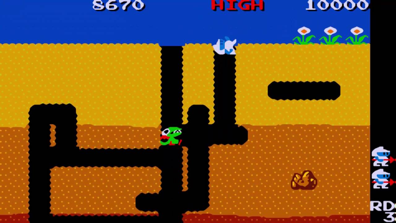 Dig Dug Level Dig Dug Level 3 - YouTube
