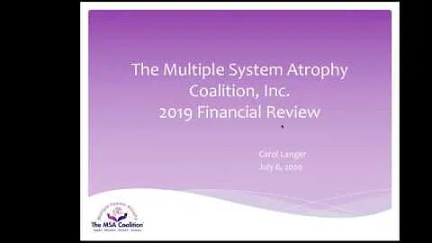 Multiple System Atrophy Coalition 2019 Financial R...