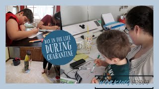 DAY IN THE LIFE| Teacher and Mom of 3 | Quarantine | Remote Teaching