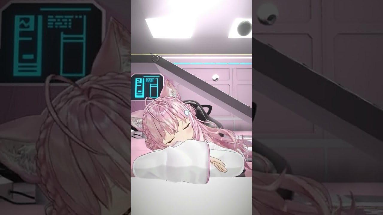 Sleeping cat? coyote.【hololive/博衣こより】#shorts