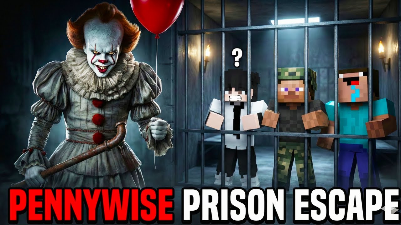 🎈 PENNYWISE PRISON RUN ESCAPE 😱 | SCARY ESCAPE CHALLENGE