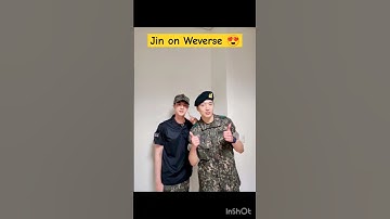 Jin on Weverse🥺#jin #seokjin #kimseokjin #wwh #btsjin #military #bts #btsarmy #army #kpop #kpopworld