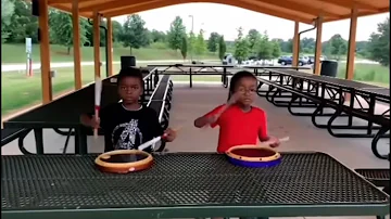Awesome Mini Drumline Snare Drummers