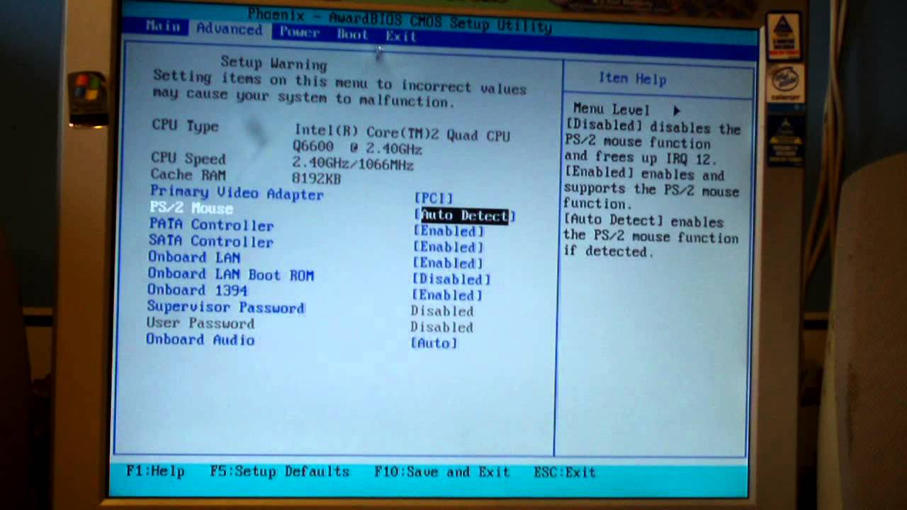 What are some password types that can be set in BIOS setup?