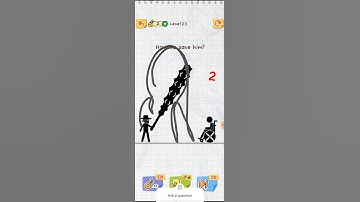 Draw to save game level 23 Haw to save him?
