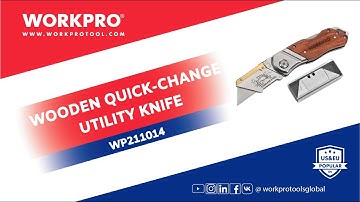 WORKPRO FOLDING UTILITY KNIFE | WOODEN | QUICK-CHANGE