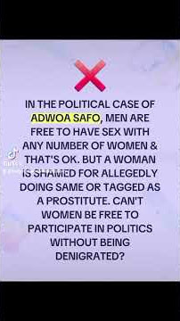 ADWOA SAFO AND POLITICS