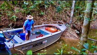 Croc and Cray Hideaway.. Family Boat Camping Adventure..