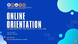 FY 2021 Online PBB Orientation