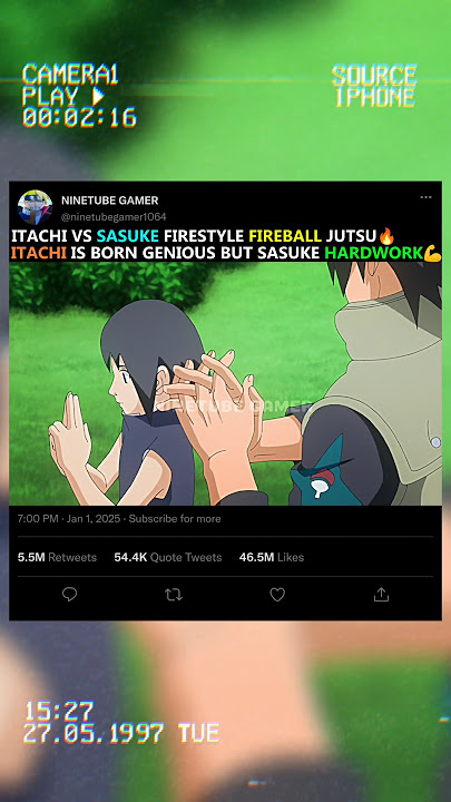 Itachi Master Firestyle Jutsu In Fisrt Try🤯But Sasuke Work Hard For This💪