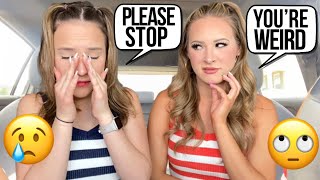 BEING MEAN TO KALLI FOR 24 HOURS PRANK *BAD IDEA*