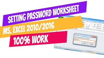 Cara mudah membuat password di worksheet excel 2010 atau 2016 (Membuat password di microsoft excel)
