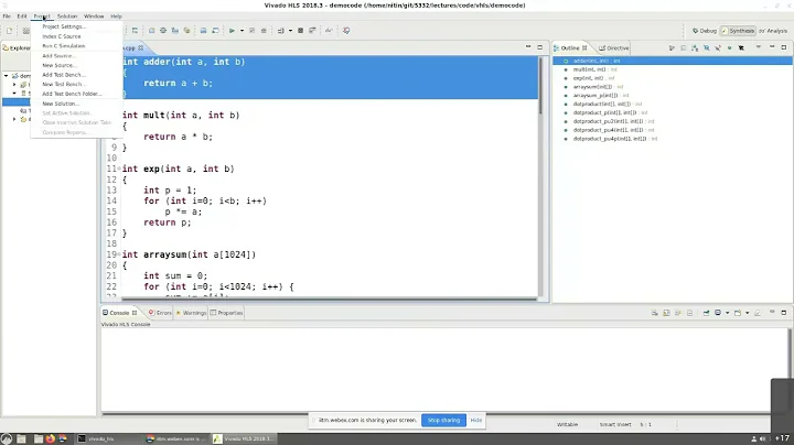 EE5332 L7.2 - Vivado HLS: Adder