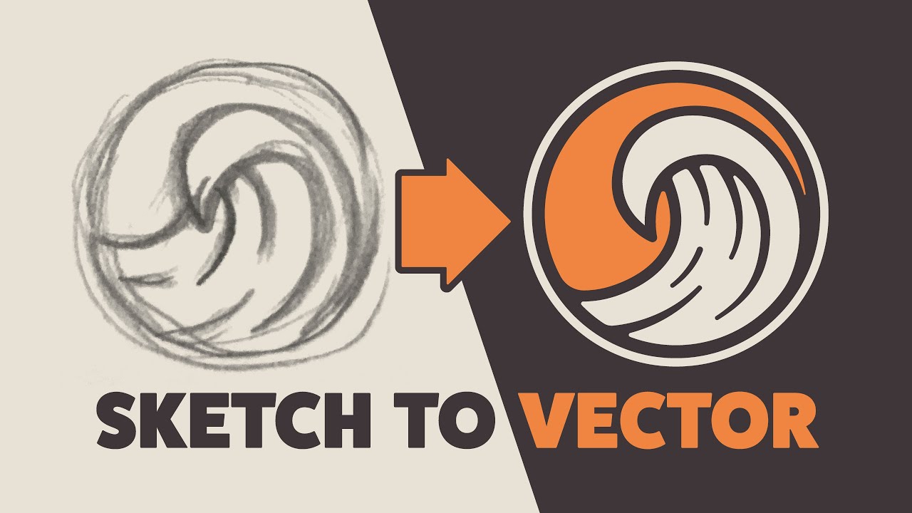 Illustrator Tutorial: Create A Vector Logo From A Rough Sketch - Youtube