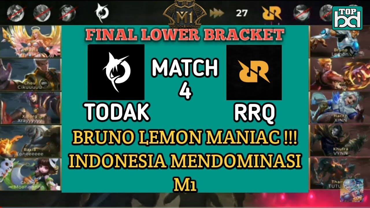 M1 | TODAK VS RRQ (MATCH 4) | FINAL LOWER BRACKET | MLBB WORLD CHAMPIONSHIP | MALAY CASTER