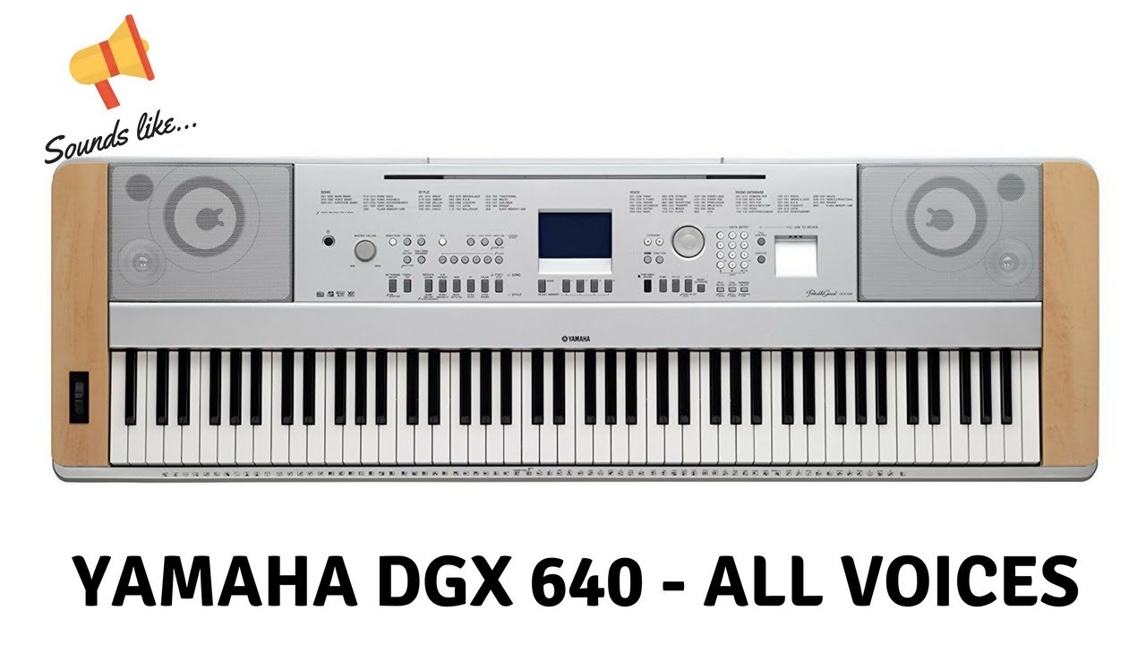 Yamaha DGX 640 sounds test - part 2: organs to drums