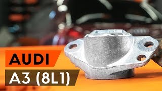 front and rear Top mount installation AUDI A3: video manual