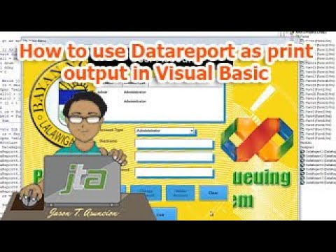 How to use Datareport as print output in Visual Basic - YouTube