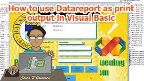 How to use Datareport as print output in Visual Basic